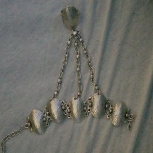 GORGEOUS, Unique Hammered Silver "Slave Ring"